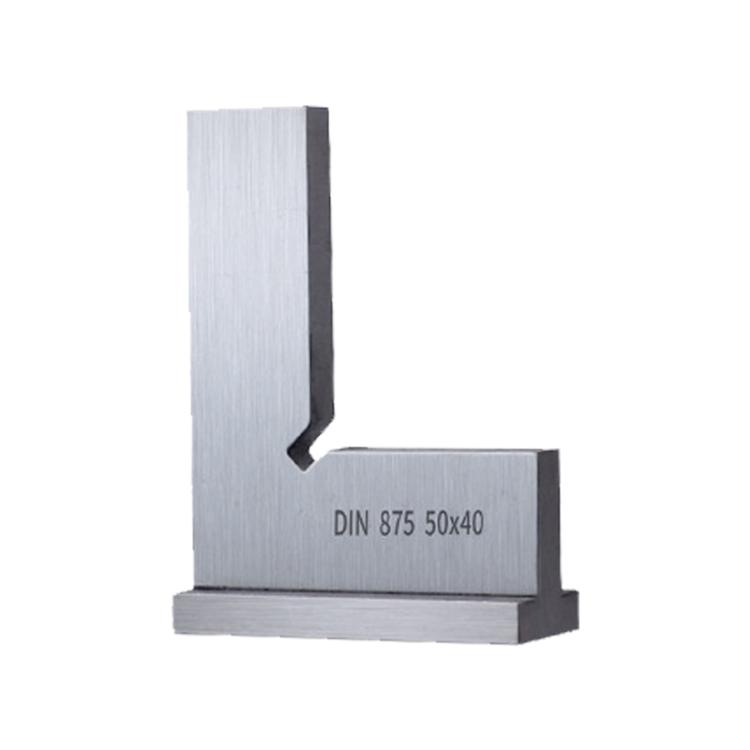

90 Degree Flat Edge Woodworking Square L-shaped Carbon Steel Knife Edge Set Square, Size:50x40