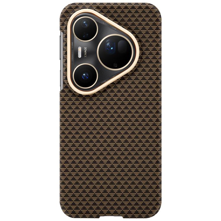 

For Huawei Pura 80 Ultra 5G Metal Frame Nanofiber MagSafe Magnetic Phone Case(Gold)
