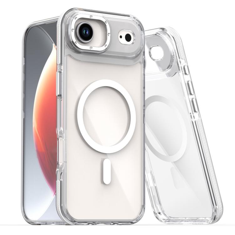 

For iPhone Air Dual-Color Clear Acrylic Hybrid TPU MagSafe Phone Case(Transparent)