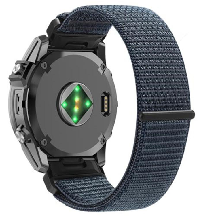 

For Garmin 20mm Nylon Hook and Loop Fastener Quick Release Watch Band(Dark Grey)