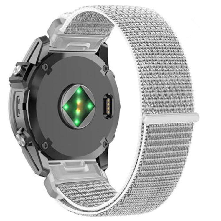 

For Garmin 26mm Nylon Hook and Loop Fastener Quick Release Watch Band(Silver)