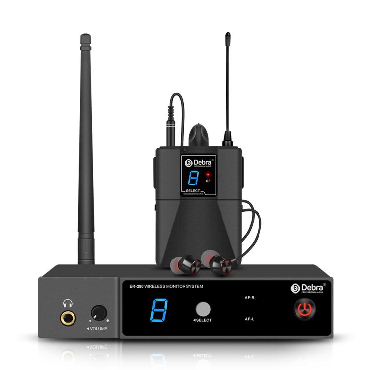

DEBRA ER-280 Professional Stage Wireless Audio Return Monitoring System with One Receivers(US Plug)