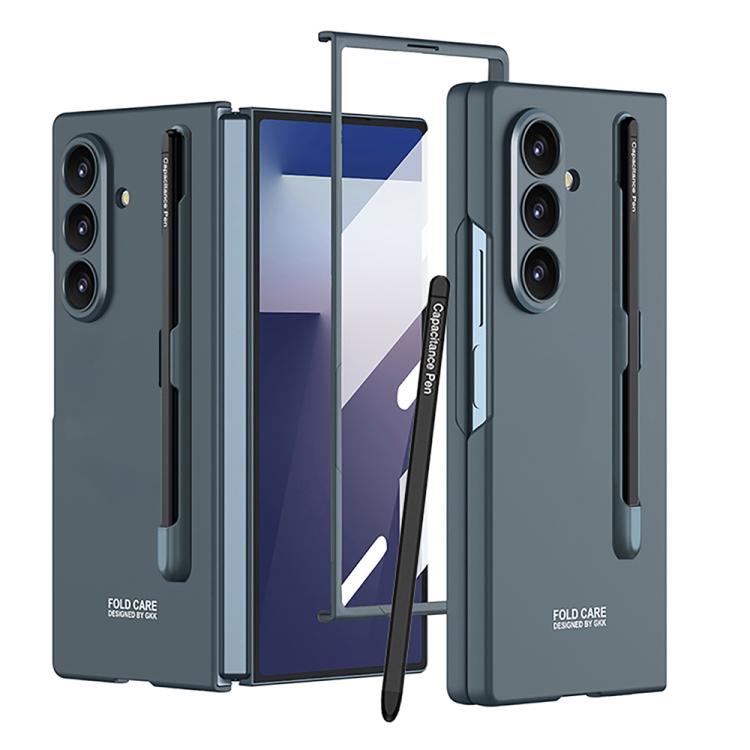 

For Samsung Galaxy Z Fold7 5G GKK Integrated Ultra-thin Full Cover Phone Case with Pen Slot, Not Included Pen(Green)