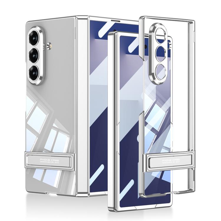 

For Samsung Galaxy Z Fold7 5G GKK Integrated Triumph Phantom Magnetic Phone Case with Holder(Silver)
