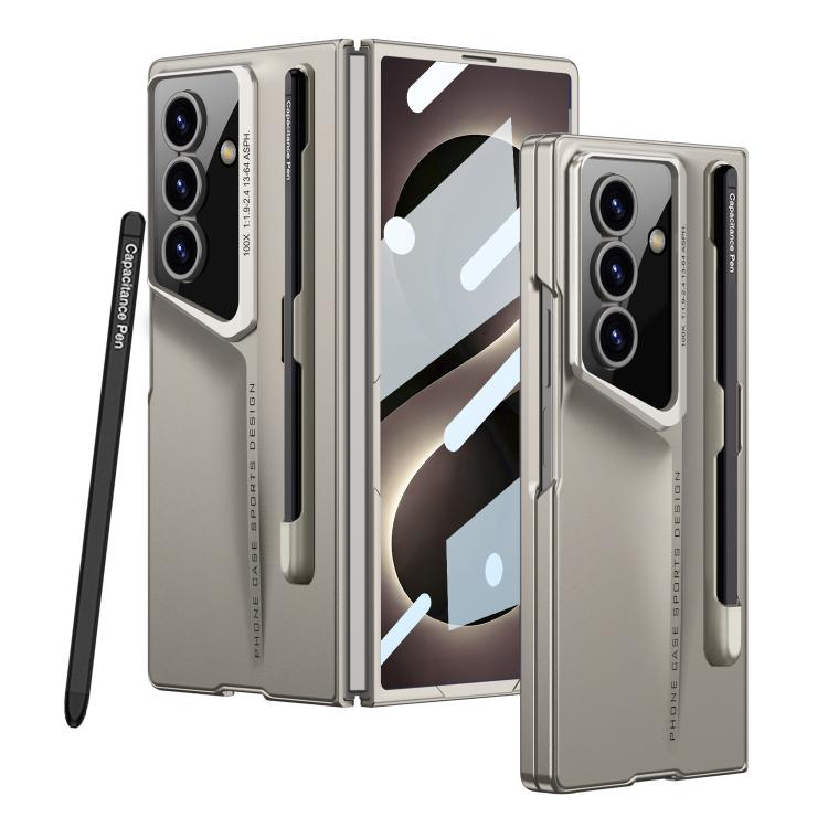For Galaxy Z Fold8 Ultra 5G GKK Integrated Blade Ultra-thin Full Coverage Phone Case with Pen Slot, Included Pen(Titanium Grey) — купить у Sunsky-online WW