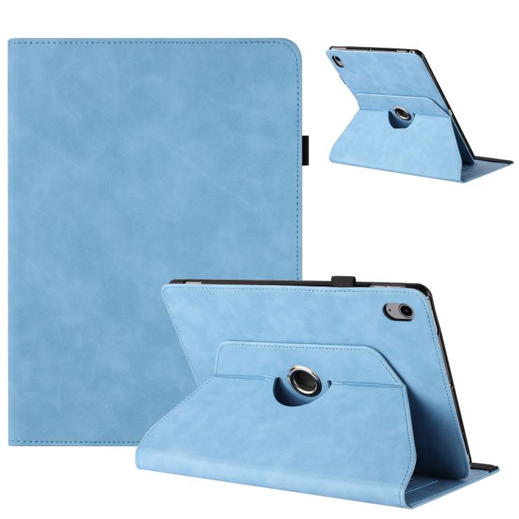 

For iPad 2022 / 2025 Solid Color Rotation Holder Leather Smart Tablet Case(Sky Blue)