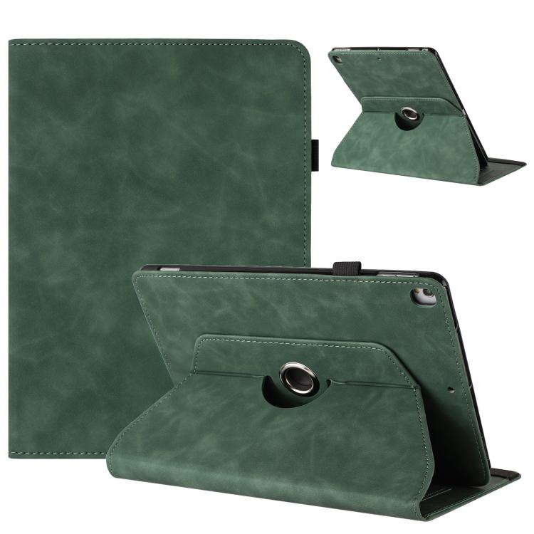 

For iPad 10.2 2020 / 2019 / 10.5 2019 Solid Color Rotation Holder Leather Smart Tablet Case(Green)