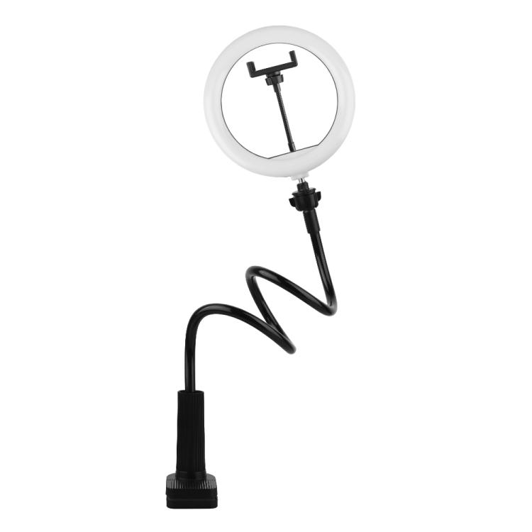 

10 inch Striped Selfie Live Streaming Photography Lazy Stand LED Ring Fill Light Set(Black)