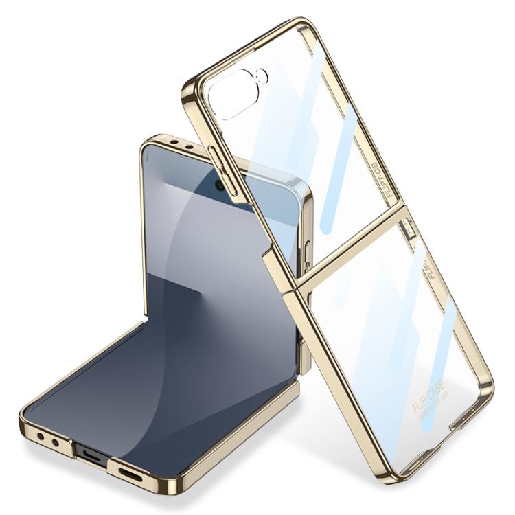 For Samsung Galaxy Z Flip7 5G GKK Integrated Phantom Electroplating Full Coverage Phone Case(Champagne Gold)