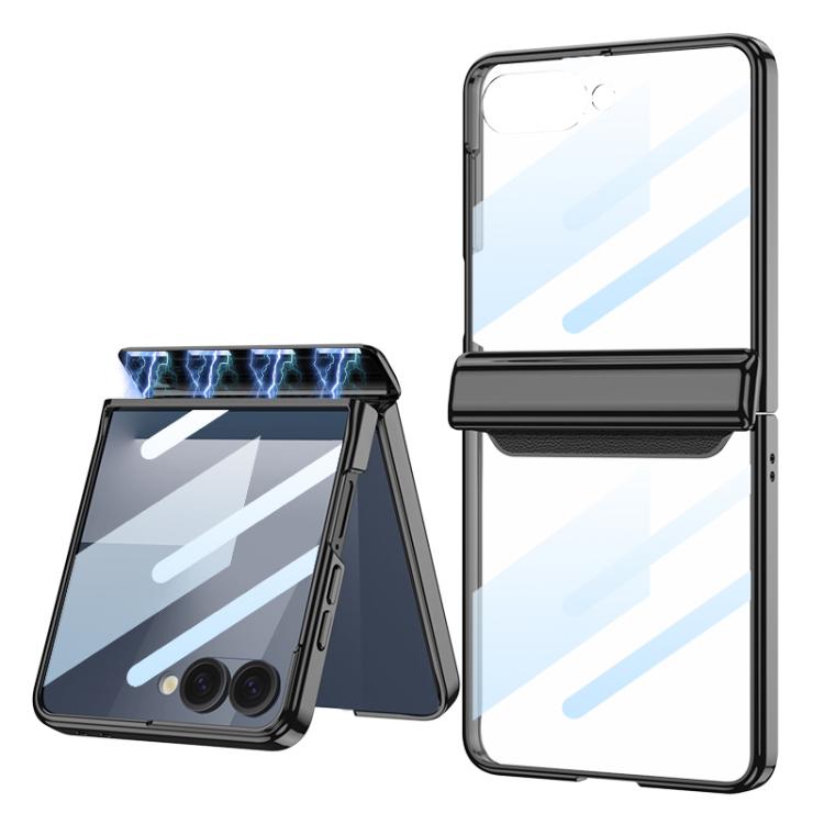 

For Samsung Galaxy Z Flip7 5G GKK Integrated Magnetic Fold Hinge Shockproof Phone Case(Black)