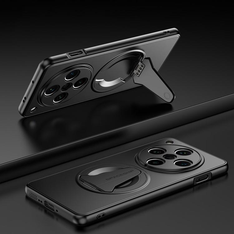 

For OPPO Find X8 Pro Spaceship MagSafe Folding Holder Phone Case(Black)