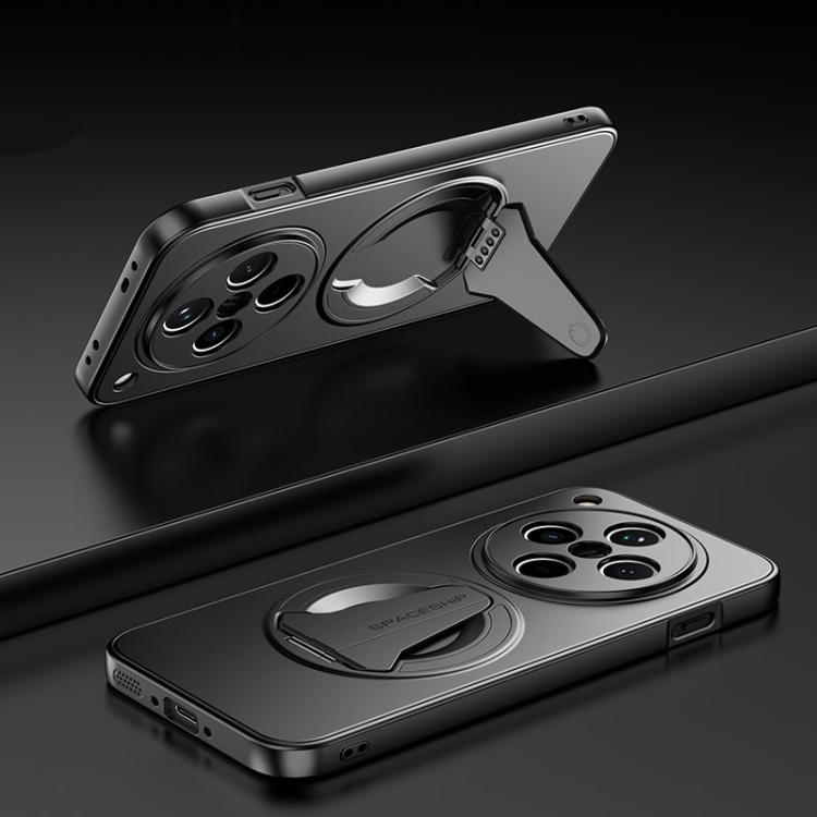 

For OPPO Find X8 Spaceship MagSafe Folding Holder Phone Case(Black)