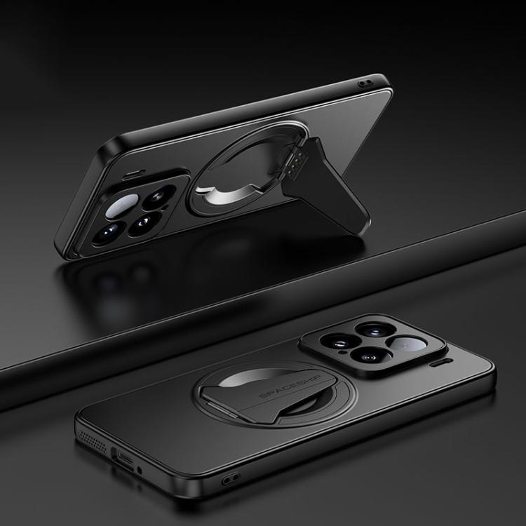 

For Xiaomi 15 Spaceship MagSafe Folding Holder Phone Case(Black)
