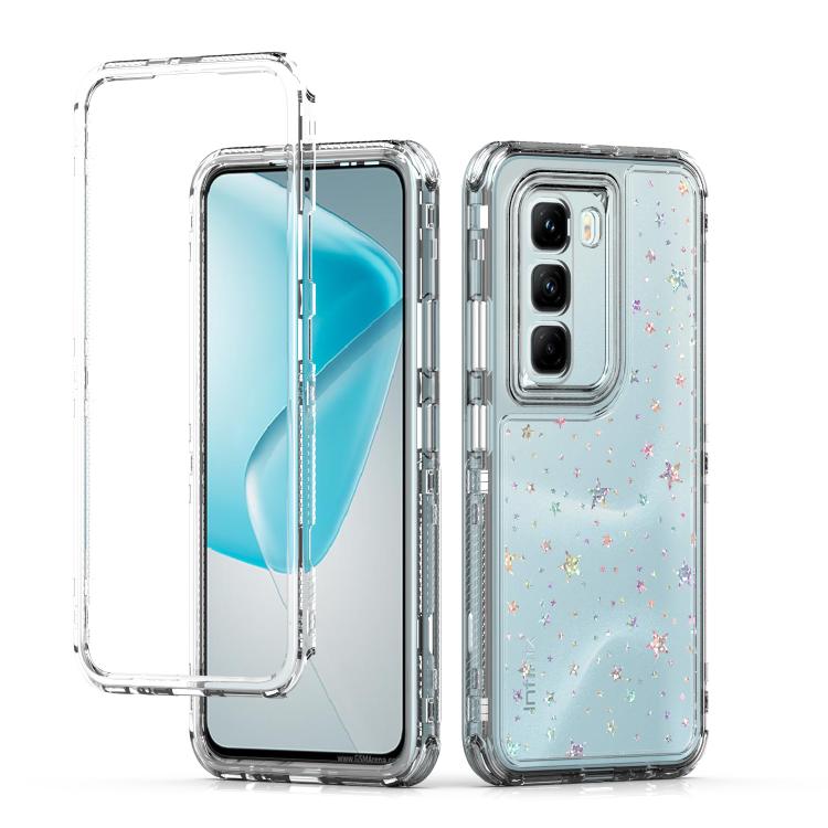 

For Infinix Hot 50 Pro 4G Transparent Acrylic Laser Paper Phone Case(Stars)
