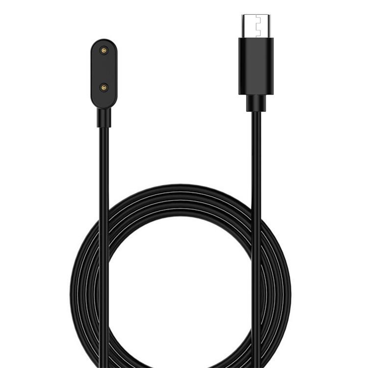 

For Huawei Watch Fit4 Pro / 4 / 3 / Band 10 / 9 / 8 xDfind USB-C / Type-C Port Magnetic Charging Cable, Length: 1m(Black)
