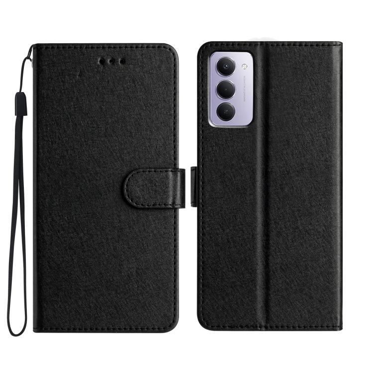 

For Redmi 15 5G / 4G EU 171mm Silk Texture Horizontal Flip Leather Phone Case(Black)