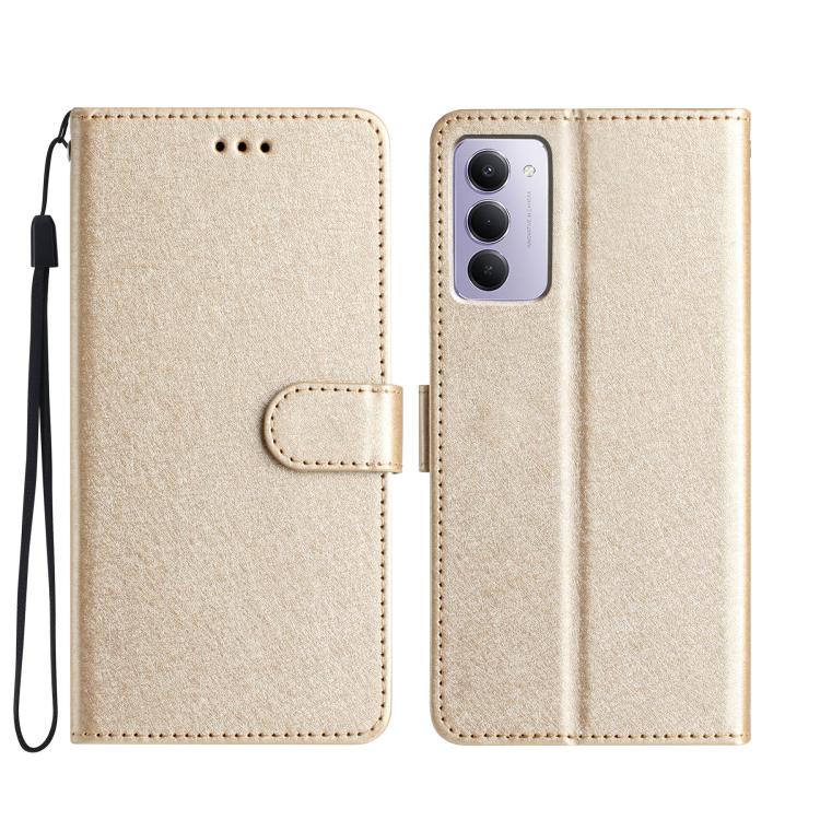 

For Redmi 15 5G / 4G EU 171mm Silk Texture Horizontal Flip Leather Phone Case(Gold)