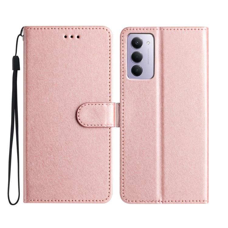 

For Redmi 15 5G / 4G EU 171mm Silk Texture Horizontal Flip Leather Phone Case(Rose Gold)