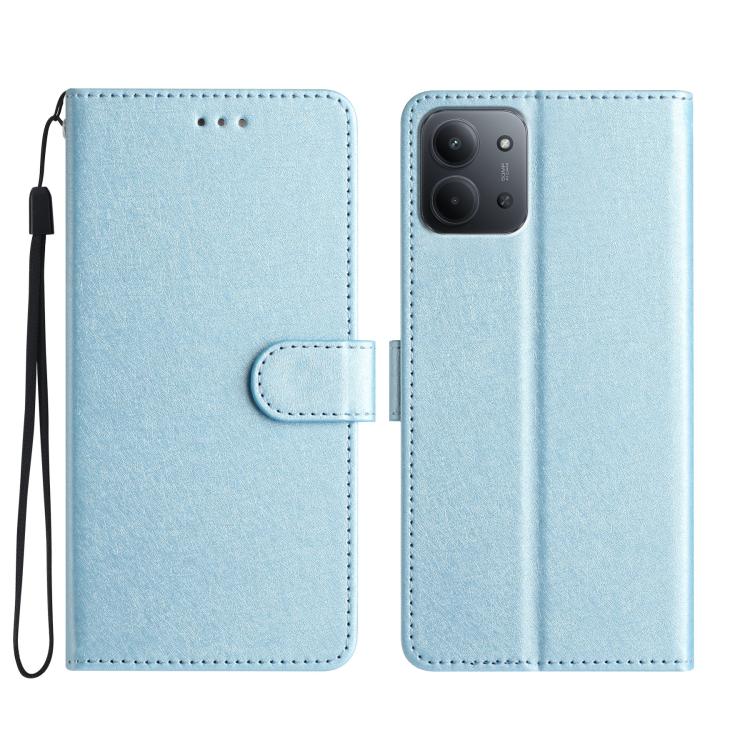 

For Redmi 15C 5G / 4G EU 173mm Silk Texture Horizontal Flip Leather Phone Case(Light Blue)