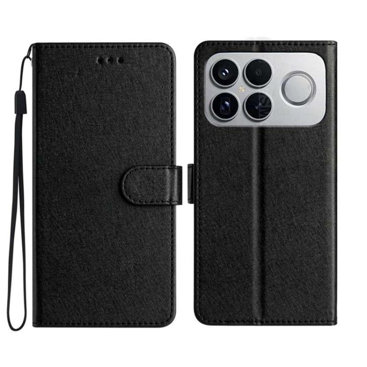 

For Redmi K90 Pro Max / Poco F8 Ultra Silk Texture Horizontal Flip Leather Phone Case(Black)