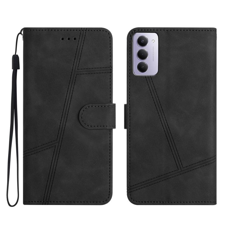 

For Redmi 15 5G / 4G EU 171mm Skin-feel Stitching Leather Phone Case(Black)