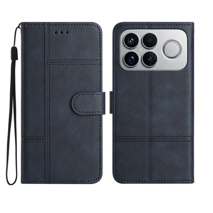 

For Redmi K90 Pro Max Cowhide Texture Stitching Leather Phone Case(Dark Blue)