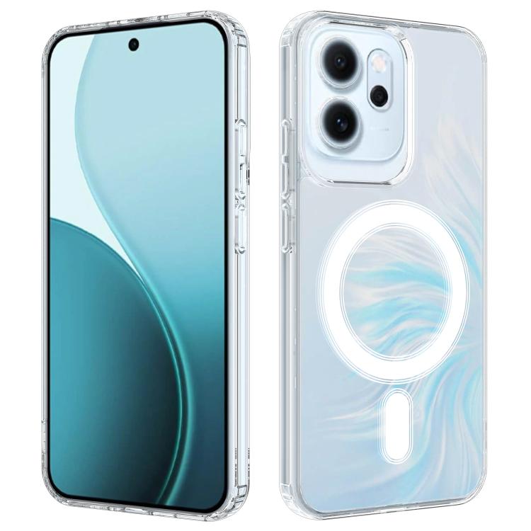 For OPPO Reno14 5G Global / Reno14 F 5G MagSafe Clear Acrylic PC Hybrid TPU Phone Case(Transparent)