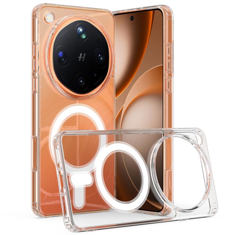 For OPPO Find X8 Ultra 5G MagSafe Clear Acrylic PC Hybrid TPU Phone Case(Transparent)