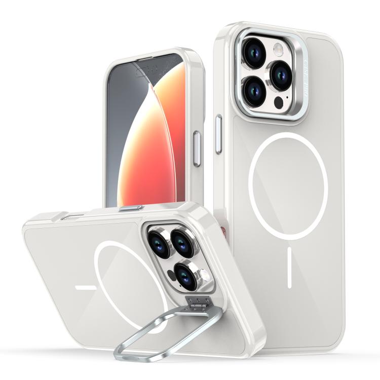 

For iPhone 16 Pro Max Bright Color Imitation Camera Bracket Magsafe Phone Case(Summit Stone)