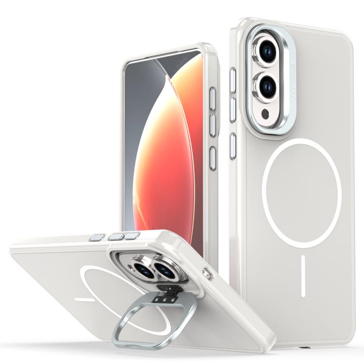 

For Samsung Galaxy S25 Edge 5G Bright Color Imitation Camera Bracket Magsafe Phone Case(Summit Stone)
