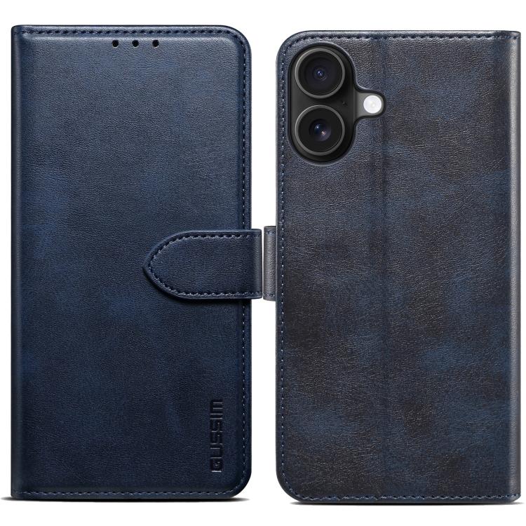 

For iPhone 17 GUSSIM Magnetic Horizontal Flip Leather Phone Case(Blue)