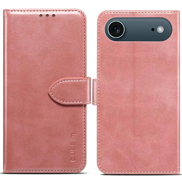 

For iPhone Air GUSSIM Magnetic Horizontal Flip Leather Phone Case(Rose Gold)