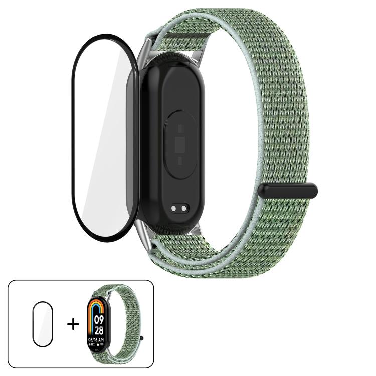 

For Xiaomi Smart Band 10 / 10 NFC Nylon Hook and Loop Fastener Watch Band with 3D Curved Film(Ocean Blue)