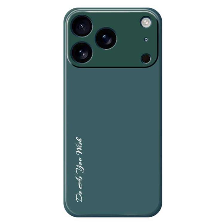 

For iPhone 17 Pro Max Do As You Wish A1440 Fine Hole Straight Edge Silicone Phone Case(Green)