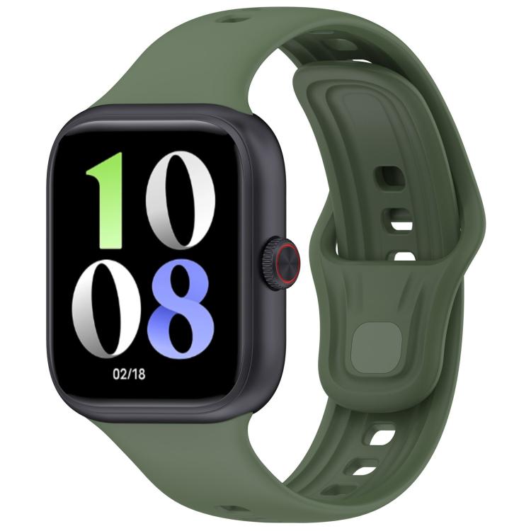 

For vivo Watch GT xDfind Pure Color Silicone Watch Band(Dark Green)
