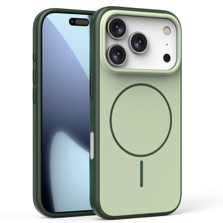 

For iPhone 17 Pro Solid Color Magnetic MagSafe Frosted Phone Case(Green)