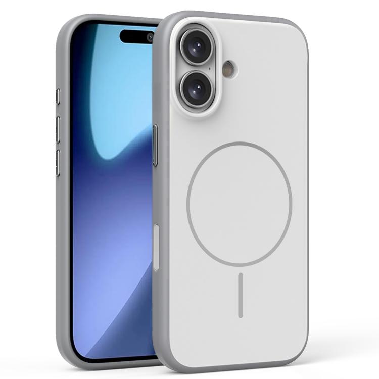 

For iPhone 17 Solid Color Magnetic MagSafe Frosted Phone Case(Grey)