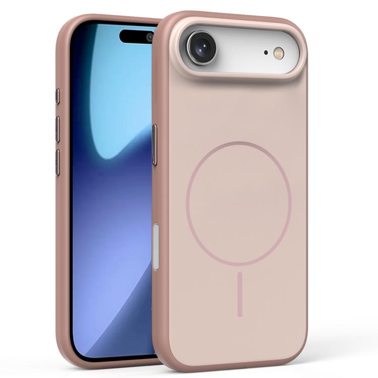 

For iPhone Air Solid Color Magnetic MagSafe Frosted Phone Case(Pink)
