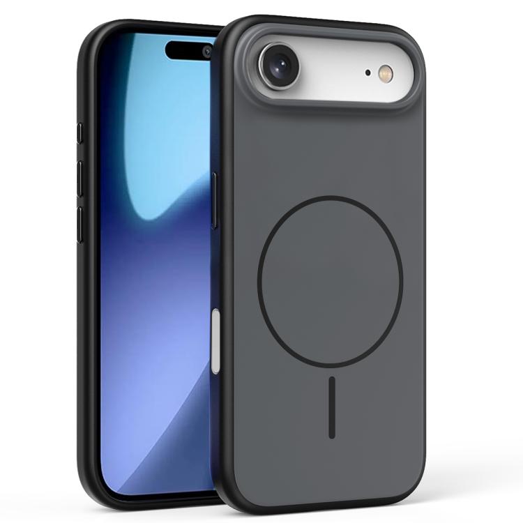 

For iPhone Air Solid Color Magnetic MagSafe Frosted Phone Case(Black)