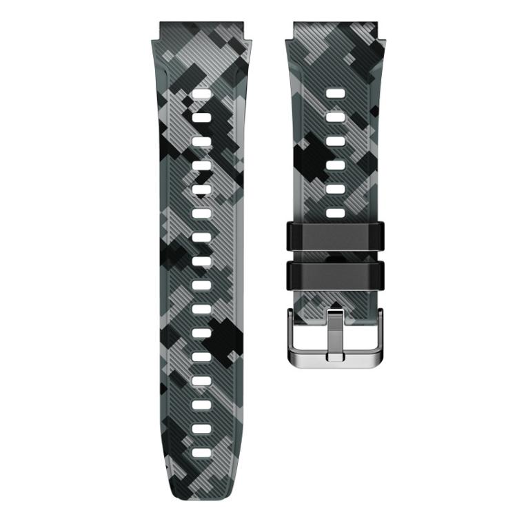 

22mm xDfind Camouflage Silicone Watch Band(Black)