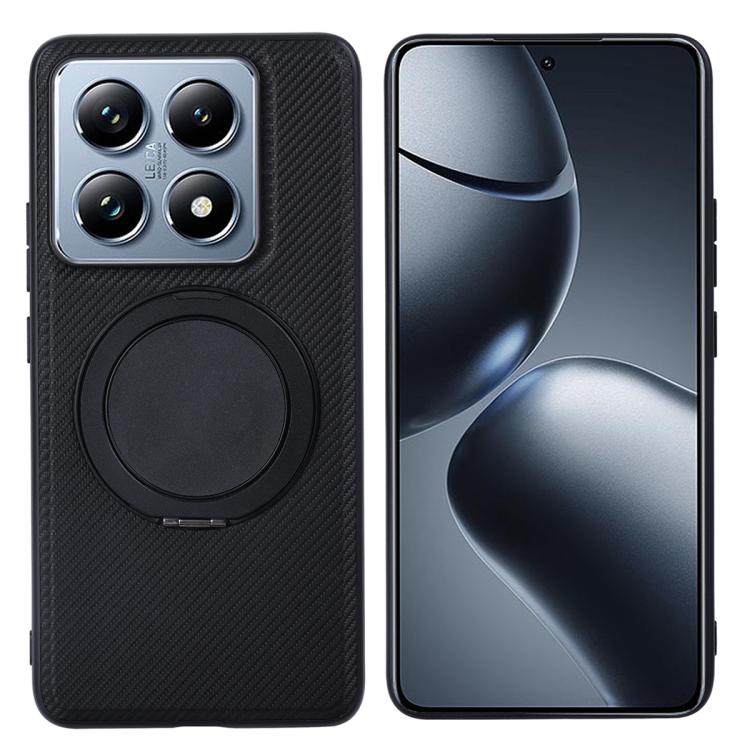 

For Xiaomi 14T Pro ViLi TCY Series Kevlar Leather Texture Rotating Holder Phone Case(Black)