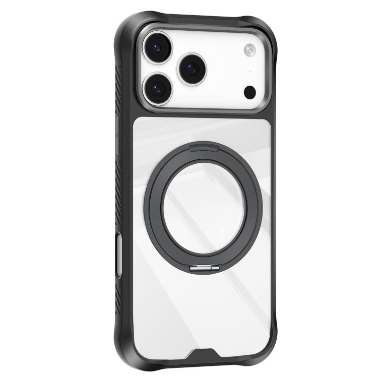 

For iPhone 17 Pro Max Mutural Xuan Armor Series MagSafe Magnetic Holder Phone Case(Black)