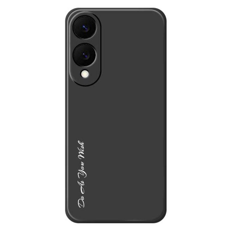 

For Samsung Galaxy S25 Edge 5G Do As You Wish A1440 Fine Hole Straight Edge Silicone Phone Case(Black)