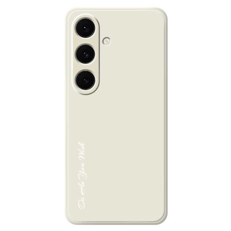 

For Samsung Galaxy S24 FE 5G Do As You Wish A1440 Fine Hole Straight Edge Silicone Phone Case(White)
