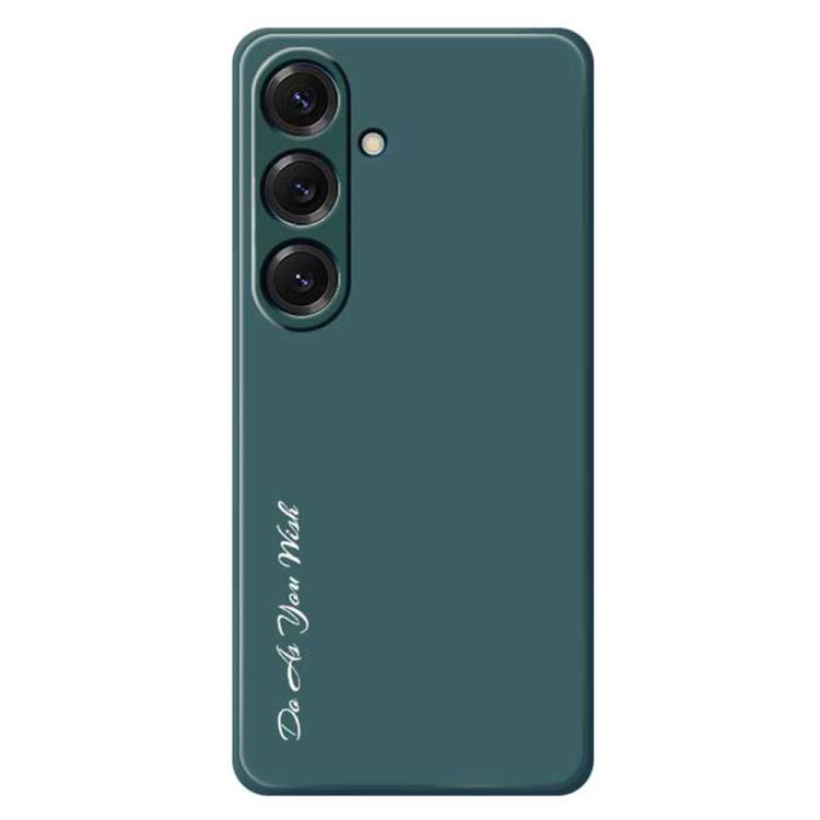 

For Samsung Galaxy S25 5G Do As You Wish A1440 Fine Hole Straight Edge Silicone Phone Case(Green)