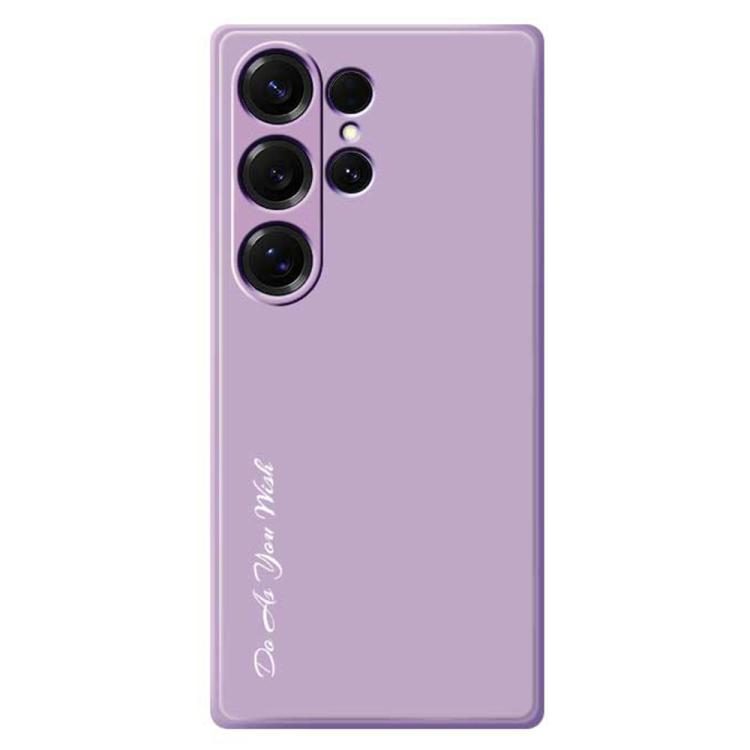 

For Samsung Galaxy S25 Ultra 5G Do As You Wish A1440 Fine Hole Straight Edge Silicone Phone Case(Purple)