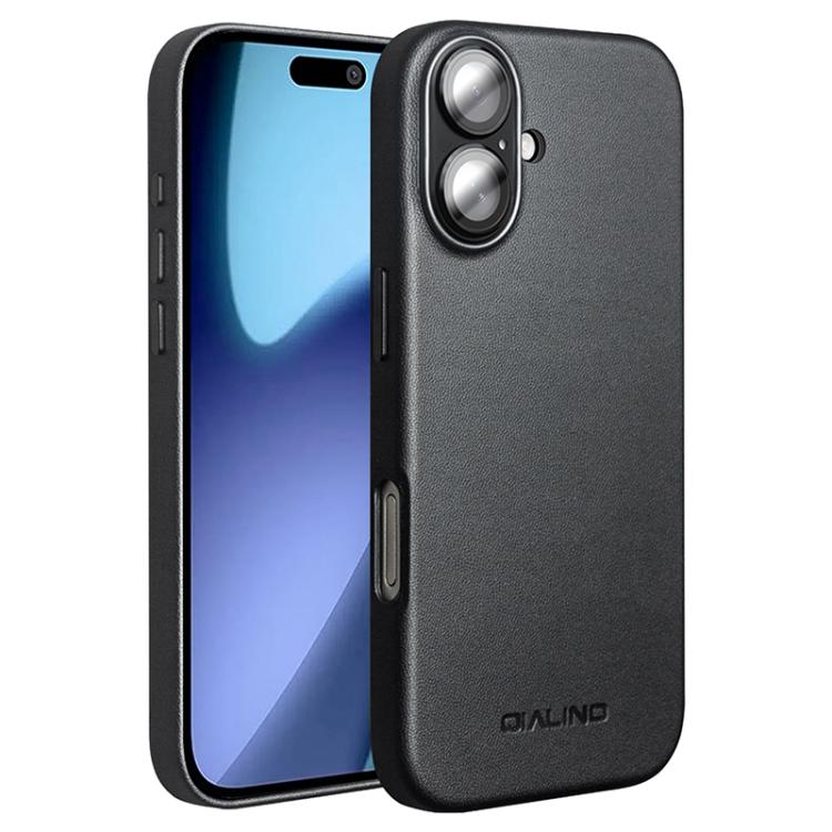 

For iPhone 17 QIALINO Technology Leather MagSafe Phone Case(Black)