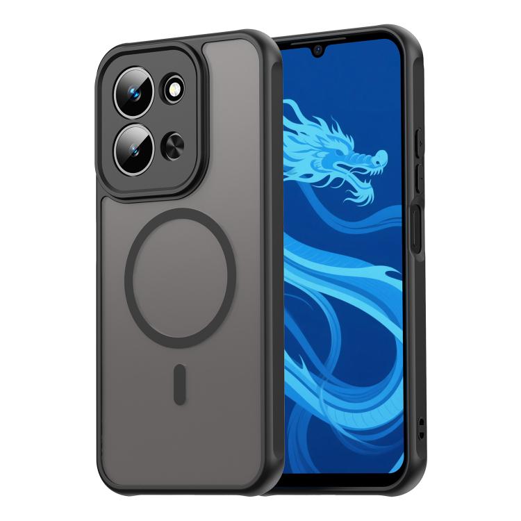 

For Redmi 15C 5G / 4G EU 173mm Fan Dun Series TPU Hybrid PC Frosted Magsafe Phone Case(Black)