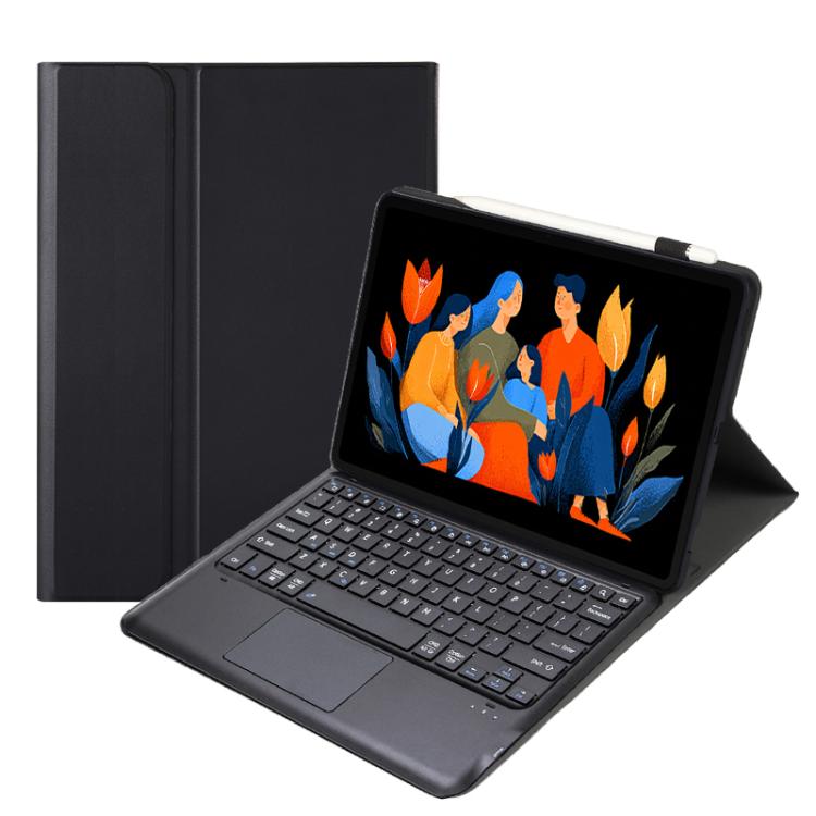 

For Lenovo Xiaoxin Pad 12.1 2025 AM33-A TPU Ultra-thin Detachable Bluetooth Keyboard Leather Case with Touchpad(Black)