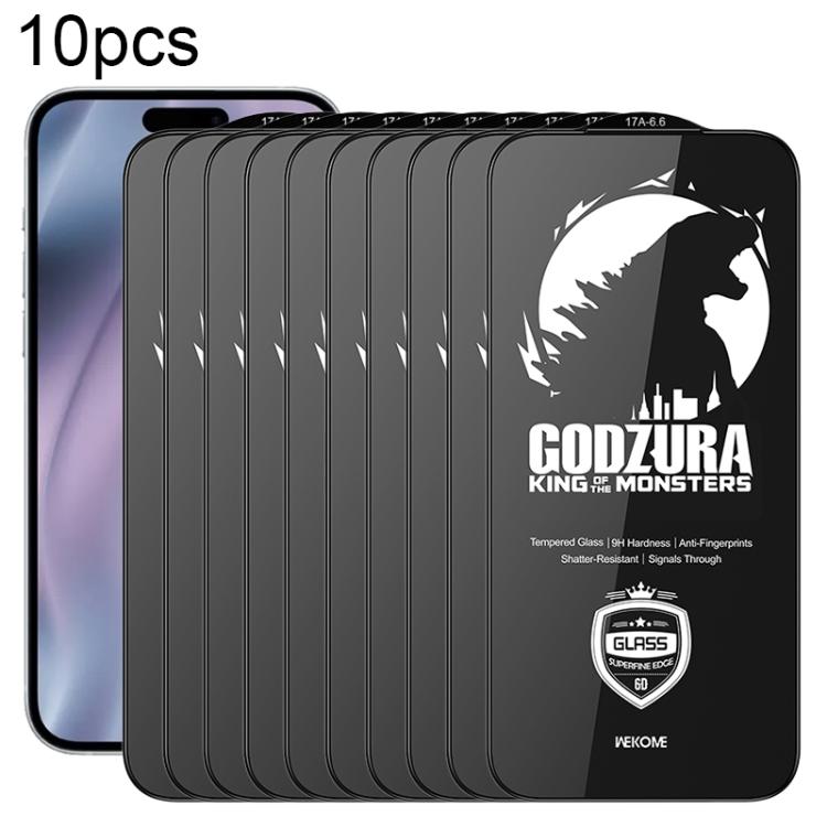

For iPhone Air WK WTP-124 10pcs 6D Curved Ultra-Fine Edge HD Full-Screen Tempered Glass Film(Transparent)